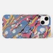 Coques Case-Mate iPhone Marbre italien bleu et blanc Motif (Verso (horizontal))