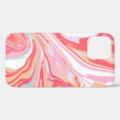 Coques Case-Mate iPhone Marbre liquide Abstrait ou fond de tendance époxy (Verso (horizontal))