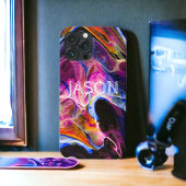 Coques Case-Mate iPhone Marbre look Rich Blues Purple Personnalisé