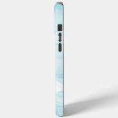 Coques Case-Mate iPhone Marbre moderne bleu clair (Verso / Gauche)