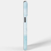 Coques Case-Mate iPhone Marbre moderne bleu clair (Verso / Droite)