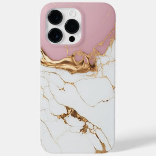 Coque Pour Pour iPhone 14 Pro Max Marbre Moderne Luxueux Chic Blanc Rose Or