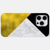 Coques Case-Mate iPhone Marbre Motif et Faux Gold Foil (Verso (horizontal))