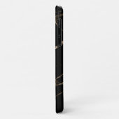 Coques Case-Mate iPhone Marbre Noir Avec Grain Beige (Dos/Gauche)