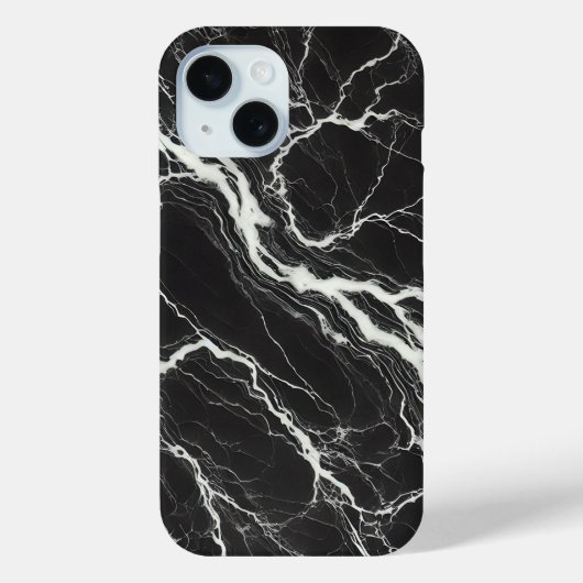 Coques Case-Mate iPhone Marbre Noir & Blanc Chic Look Glamour (Verso)