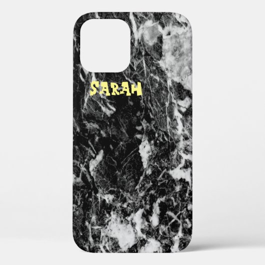 Coques Case-Mate iPhone Marbre noir blanc tendance (Verso)