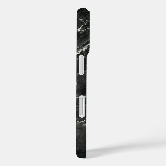 Coques Case-Mate iPhone Marbre noir élégant (Verso / Droite)