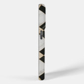 Coques Case-Mate iPhone Marbre noir en or blanc (Verso / Droite)