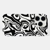 Coques Case-Mate iPhone Marbre noir et blanc - style marbrage papier (Verso (horizontal))