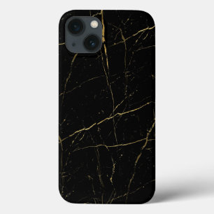 Coques Pour iPhone Marbre noir et or
