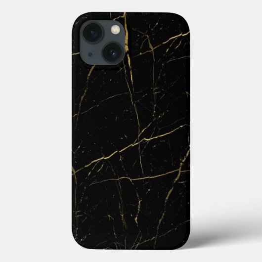 Coques Case-Mate iPhone Marbre noir et or (Verso)