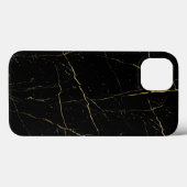 Coques Case-Mate iPhone Marbre noir et or (Verso (horizontal))