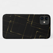 Coques Case-Mate iPhone Marbre noir et or élégant (Dos (Horizontal))