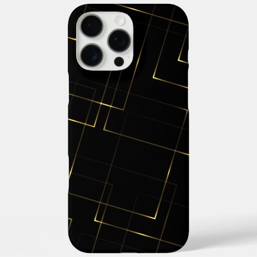 Coques Case-Mate iPhone Marbre noir et or élégant (Verso)