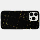 Coques Case-Mate iPhone Marbre noir et or élégant (Verso (horizontal))