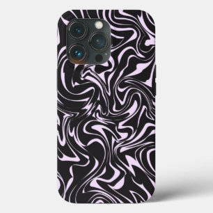 Case-Mate iPhone Case Marbre noir et rose Motif Abstrait