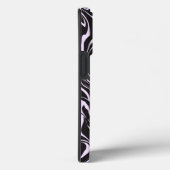 Coques Case-Mate iPhone Marbre noir et rose Motif Abstrait (Verso / Droite)