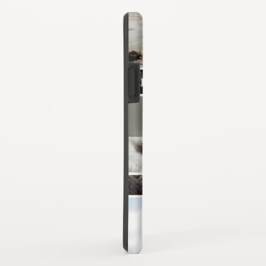 Coques Case-Mate iPhone Marbre noir Keepsaké Custom 4 Photo Collage (Dos/Droite)