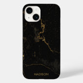 Coques Case-Mate iPhone Marbre noir or (Verso)