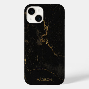 Coque Pour iPhone 14 Marbre noir or