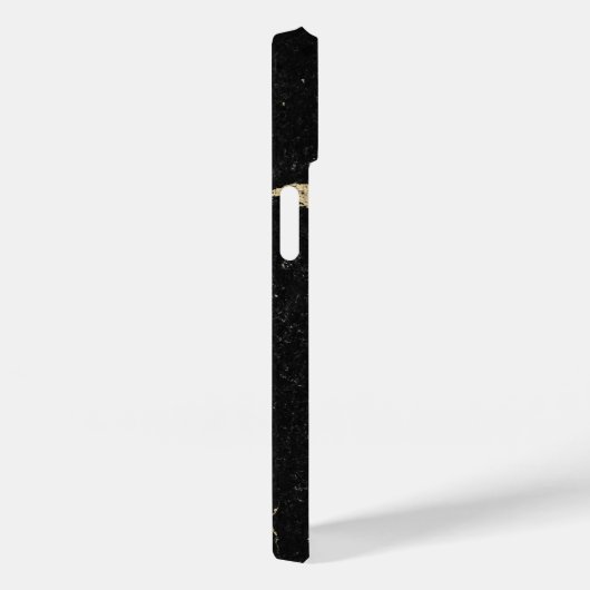 Coques Case-Mate iPhone Marbre noir Parties scintillant or (Verso / Droite)