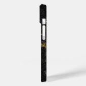 Coques Case-Mate iPhone Marbre noir Parties scintillant or (Verso / Gauche)