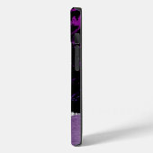 Coques Case-Mate iPhone Marbre noir violet moderne Faux Parties scintillan (Verso / Gauche)