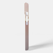 Coques Case-Mate iPhone Marbre or rose gold pailleté monogramme (Verso / Gauche)