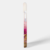 Coques Case-Mate iPhone Marbre Or Rose Violet Monogramme Personnalisé (Verso / Gauche)