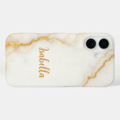 Coques Case-Mate iPhone Marbre Pailleté Or Chic (Verso (horizontal))