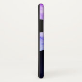 Coques Case-Mate iPhone marbre pourpre en cuir avec monogramme (Dos/Droite)