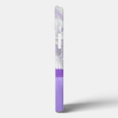 Coques Case-Mate iPhone Marbré pourpre et blanc (Verso / Gauche)