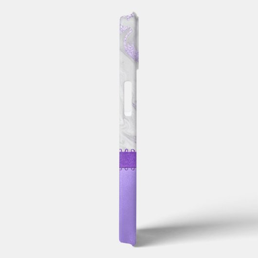 Coques Case-Mate iPhone Marbré pourpre et blanc (Verso / Droite)