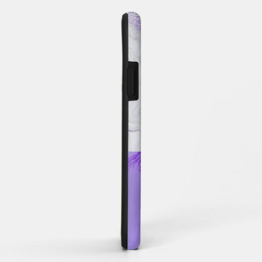 Coques Case-Mate iPhone Marbré pourpre et blanc (Dos/Droite)