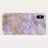 Coques Case-Mate iPhone Marbre pourpre et or (Dos (Horizontal))