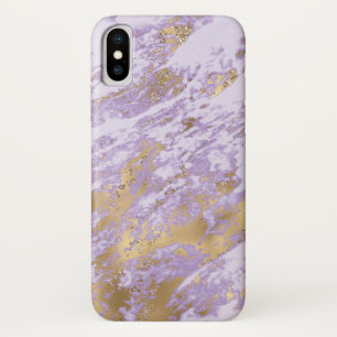 Case-Mate iPhone Case Marbre pourpre et or