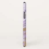 Coques Case-Mate iPhone Marbre pourpre et or (Dos/Droite)