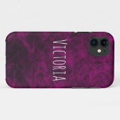 Coques Case-Mate iPhone Marbre pourpre personnalisé moderne (Dos (Horizontal))