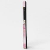 Coques Case-Mate iPhone Marbre rose clair Agate Collection tendance (Dos/Gauche)