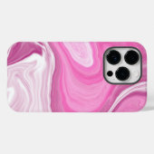 Coques Case-Mate iPhone Marbre rose et blanc Faux (Verso (horizontal))