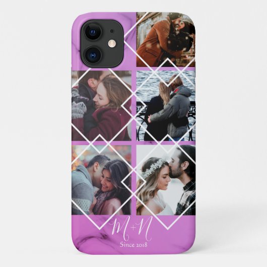 Coques Case-Mate iPhone Marbre Rose et rose Les couples personnalisés Les  (Dos)
