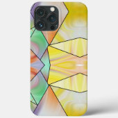 Coques Case-Mate iPhone Marbre rose jaune élégant moderne esthétique (Verso)