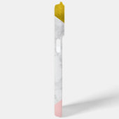 Coques Case-Mate iPhone Marbre rose Motif et Faux Gold Foil (Verso / Droite)