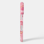 Coques Case-Mate iPhone Marbre Rose Océan Luxueux avec Veines Dorées (Verso / Droite)