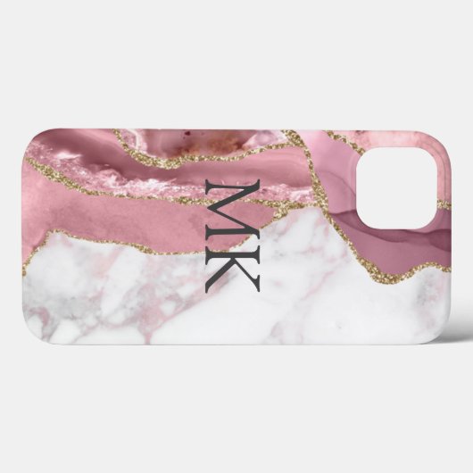 Coques Case-Mate iPhone Marbre rose or effet chic (Verso (horizontal))