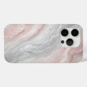 Coques Case-Mate iPhone Marbre rose pâle avec des points forts en argent (Verso (horizontal))