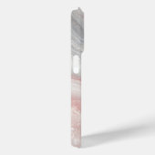 Coques Case-Mate iPhone Marbre rose pâle avec des points forts en argent (Verso / Droite)