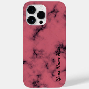 Coque Pour Pour iPhone 14 Pro Max Marbre rose personnalisé Votre nom Modifiable Pers