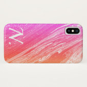 Coques Case-Mate iPhone Marbre rose Pierre poli Imitation & Monogramme (Dos (Horizontal))
