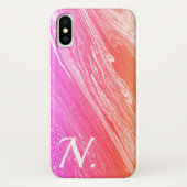 Coques Case-Mate iPhone Marbre rose Pierre poli Imitation & Monogramme (Dos)